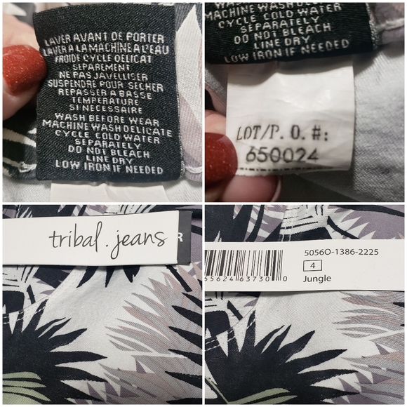 Tribal Jeans NWT Sz 4 Ankle Jegging in Jungle - Picture 11 of 11